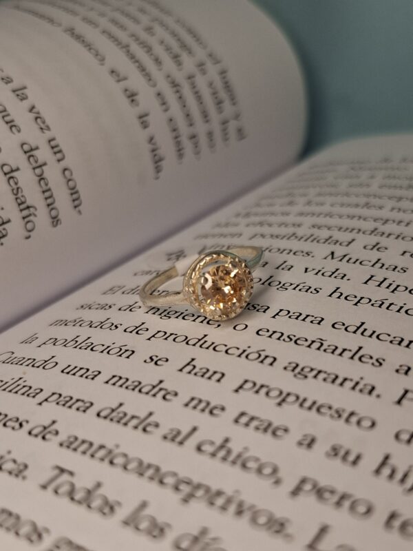 Anillo Cubic Ambar Engarzado 13924