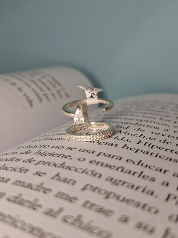 Anillo Doble Falange Cubic