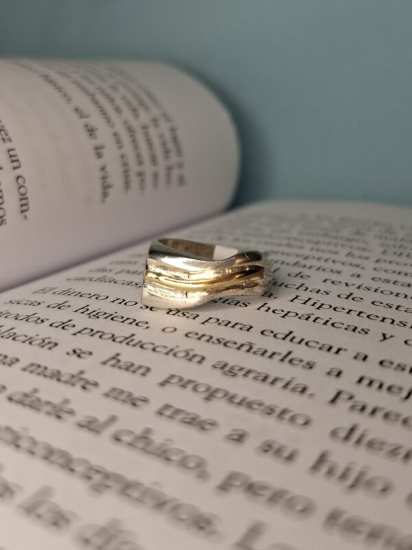 Anillo Plata y Oro 7321