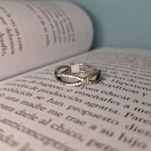 Anillo Plata Empavonada Infinito