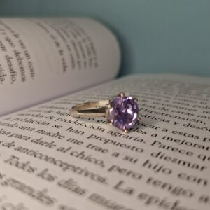 Anillo Cubic Lila Engarzado 11465