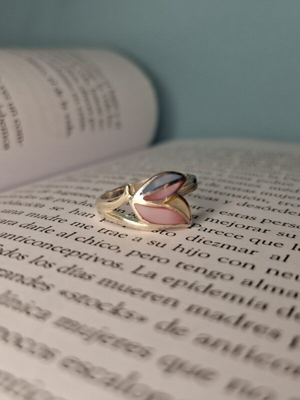 Anillo Mariposa Nacar Multicolor