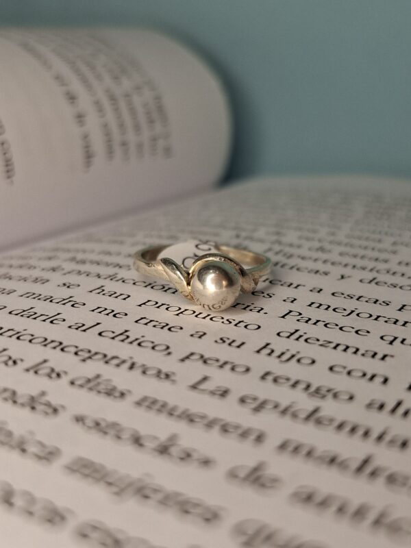 Anillo Bolita Plata x1