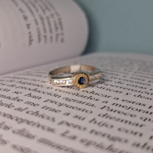 Anillo Plata y Oro Bvlgari Cubic