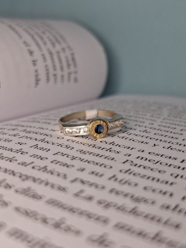 Anillo Plata y Oro Bvlgari Cubic