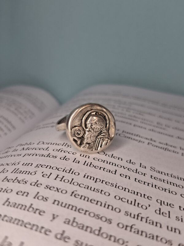 Anillo Plata Inflada San Benito