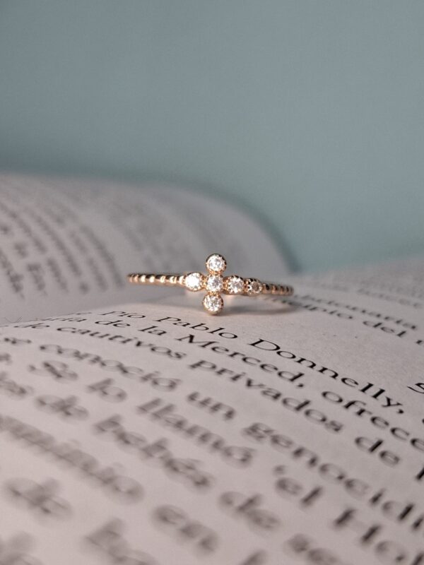 Anillo Plata Rose Cruz