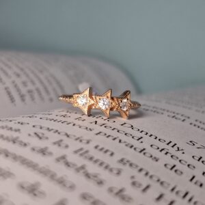 Anillo Plata Rose 3 Estrellas