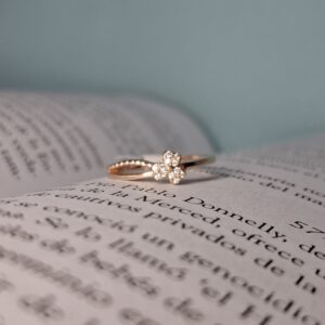 Anillo Plata Rose Trebol de 3 hojas