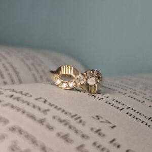 Anillo Plata y Oro Infinito Cubic