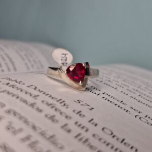 Anillo Rubí Corazón Cubic 11590