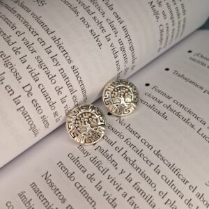 Aros Plata Inflada Arbol de la Vida