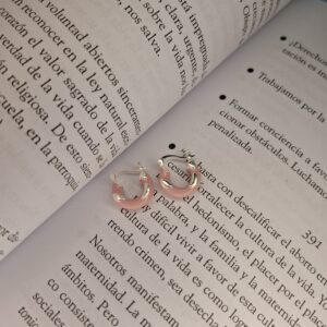 Aros Plata Inflada Esmaltado Pasteles