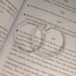 Aros Argolla Plata Inflada N°4,5
