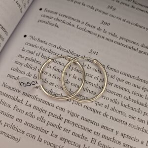Aros Argolla Plata Inflada N°3,3