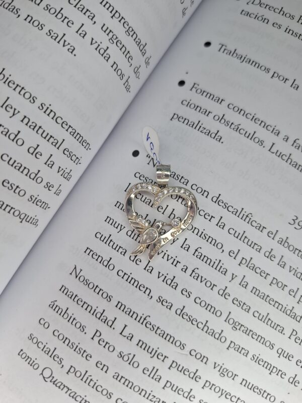 Dije Corazón Colibrí Cubic