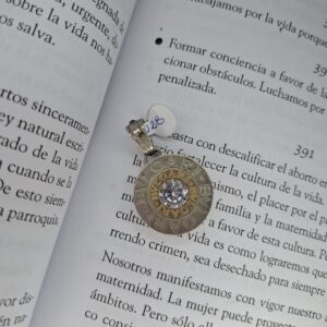 Dije Plata y Oro Bvlgari Cubic