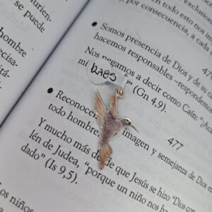 Dije Colibrí Esmaltado Rosa
