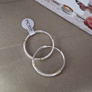 Aros Argolla Plata y Oro 14088