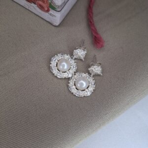 Aros Colgantes Perla Cubic 13685