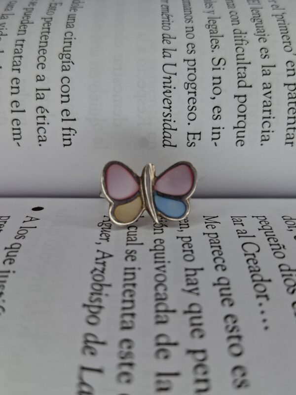 Anillo Nacar Mariposa Multicolor 13133