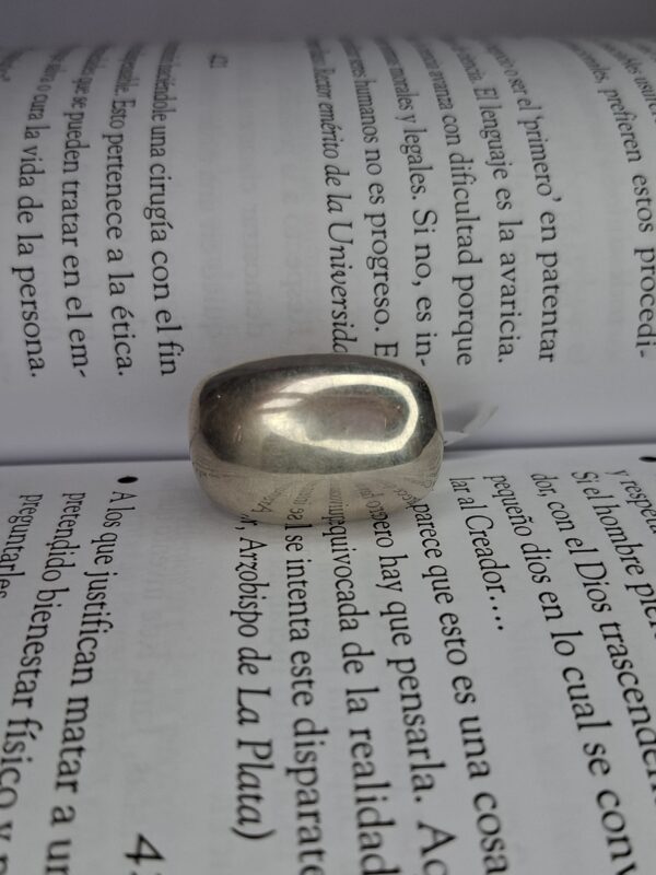 Anillo Plata Inflada Cuadrado