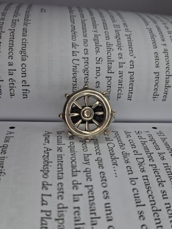 Anillo Plata Inflada Timón