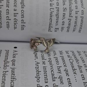 Anillo Colibrí Cubic Rosa