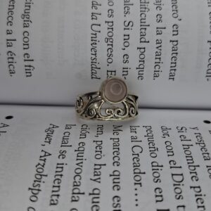Anillo Indú Cuarzo Rosa