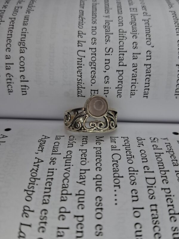 Anillo Indú Cuarzo Rosa