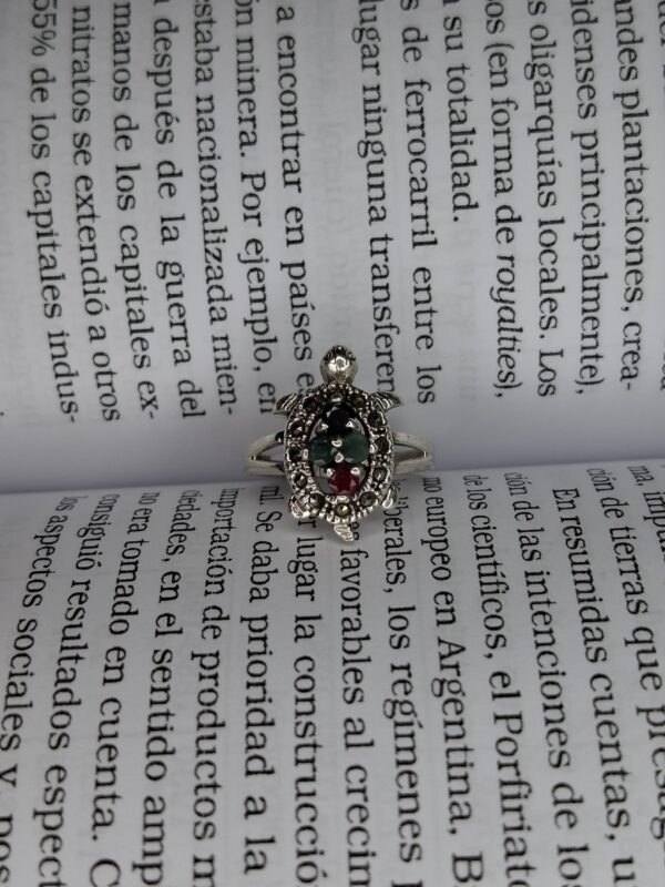 Anillo Tortuga Cubic Turmalina Sandia