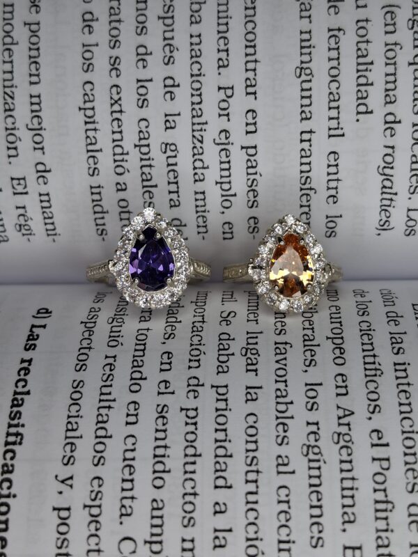 Anillo Gota Engarzada Cubic 14072