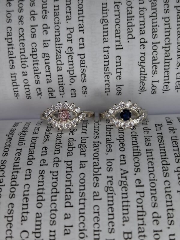 Anillo Ojo Turco Cubic Engarzado 14075