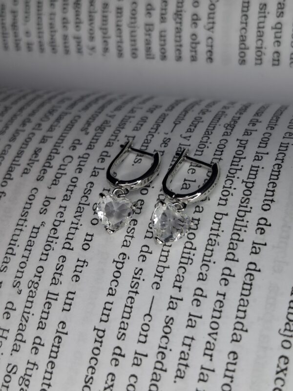 Aros Plata Rodinada Colgante Corazón