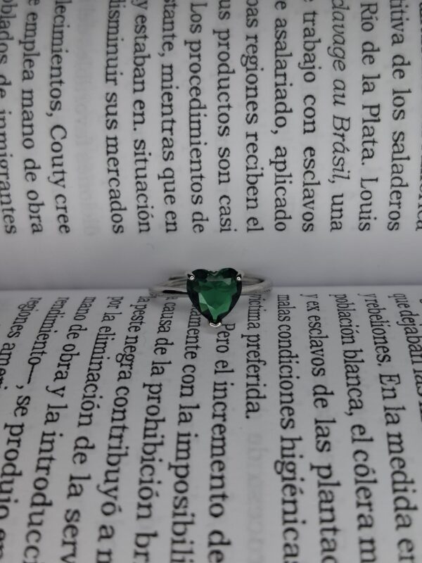 Anillo Plata Rodinada Corazón - Image 2