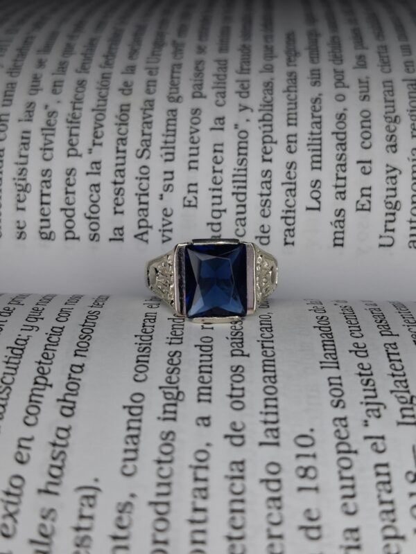 Anillo H Piedra Azul 14181