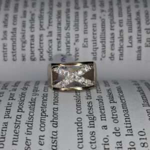 Anillo Plata y Oro X Cubic 14179