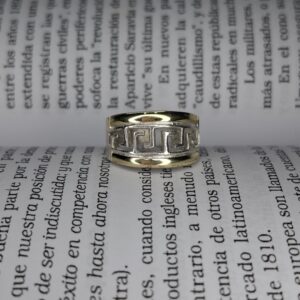Anillo Plata y Oro Lineas 14178