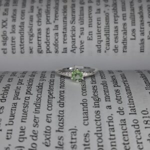 Anillo Cubic Engarzado Verde Manzana 14185