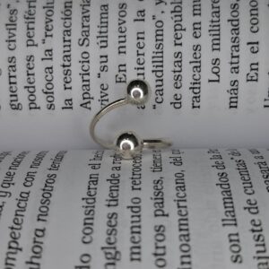 Anillo Bolita de Plata Doble 14218