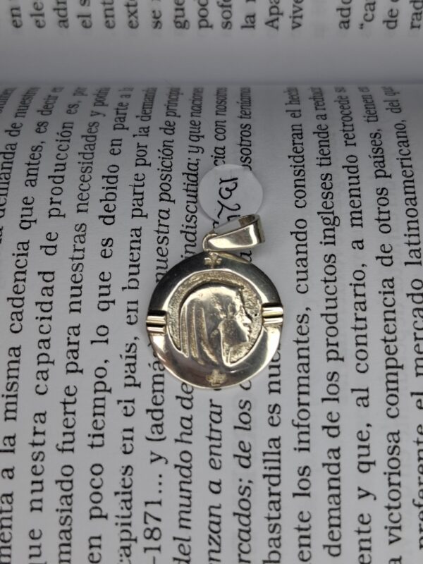 Dije Plata y Oro Virgen Niña 13249