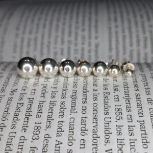 Aros Bolita de Plata Varios Numeros