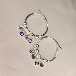 AROS ARGOLLA BOLITA OJO TURCO 698