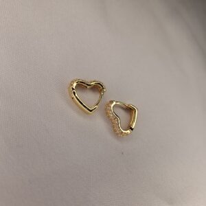 AROS CORAZON DORADO CUBIC 716