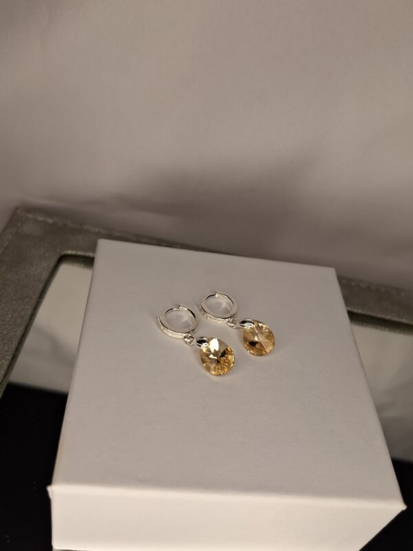 AROS GOTA SWAROVSKY COLGANTE CARAMELO 14249