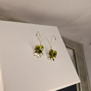 AROS ARGOLLA SWAROVSKY CORAZON VERDE 13911