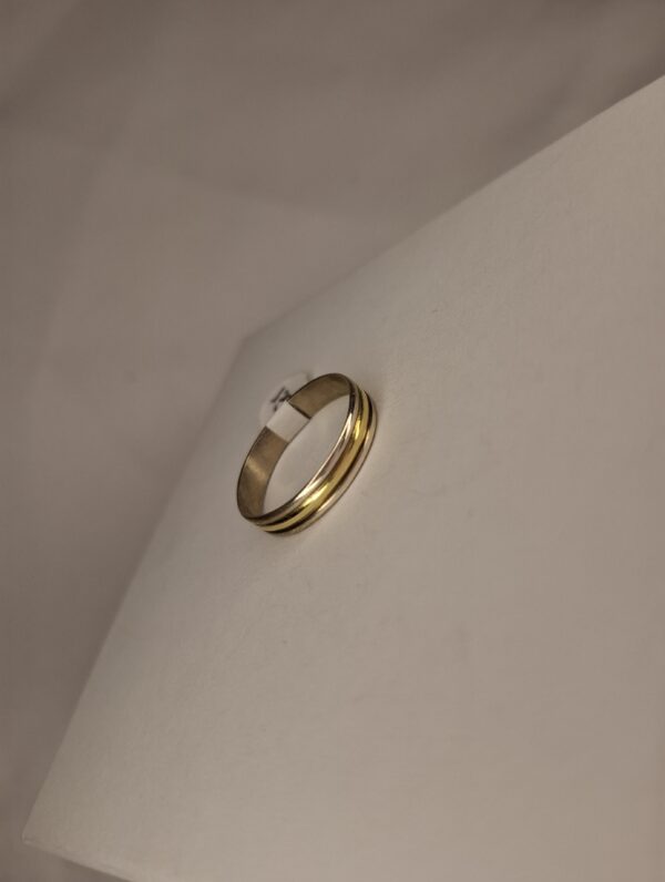 ANILLO PLATA Y ORO 13987