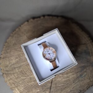 RELOJ CORREA TEJIDA DORADA 14301